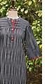 Image for Black South Cotton Kurta Closeup 1