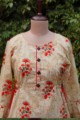 Image for Cream Side Knot Kurta Closeup 1