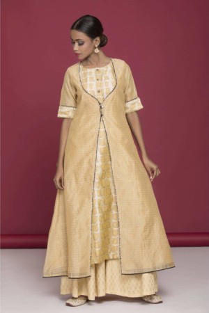 Image for Banarsi Beige Kurta Front 2