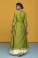 Image for Banarsi Moti Dana On Green Chanderi Back 2