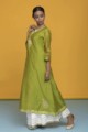 Image for Banarsi Moti Dana On Green Chanderi Side 2