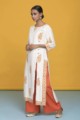 Image for White Orange Straight Fit Side 2