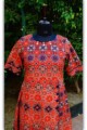 Image for Ws265 Red And Navy Blue Jaal Print Close 2