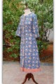 Image for Sr 05 Kalamkari Blue Maroon Kurta Side