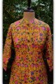 Image for Ws 277 Jaal Print Pink Mustard Kurta Closeup