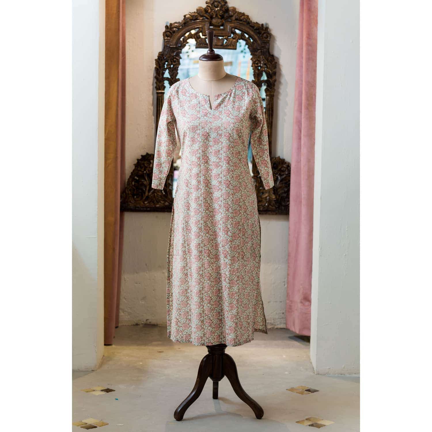 Image for Wa251c Regular Wear Grey Kurta Front