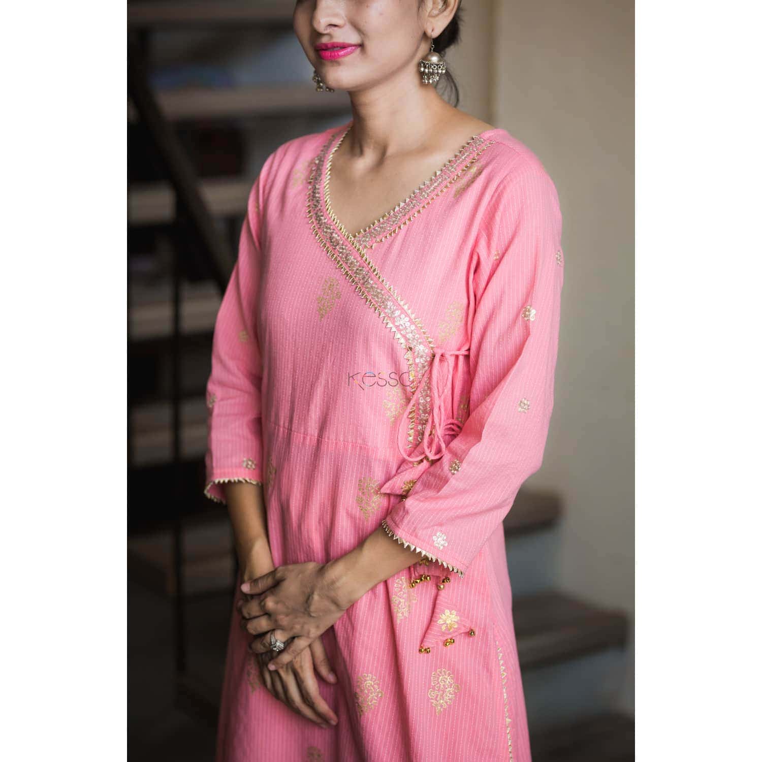 Image for Ws311 Pittan Gotta Work Pink Kurta Side Upper
