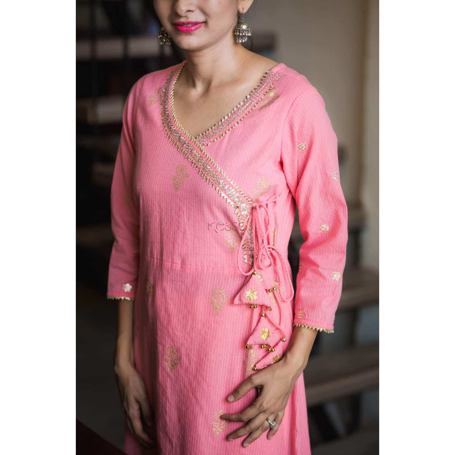 Image for Ws311 Pittan Gotta Work Pink Kurta Tassle