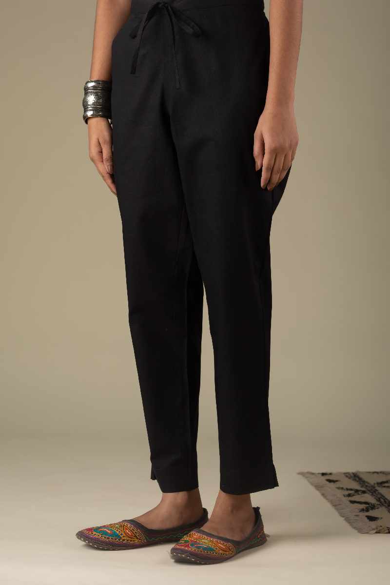 Image for Kusvaa Wsp01 Cotton Pants With Pocket Black Front Newest