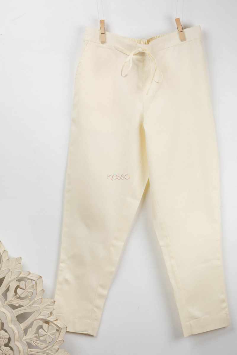 Image for Kusvaa Wsp01 Cotton Pants With Pocket Cream Featured New