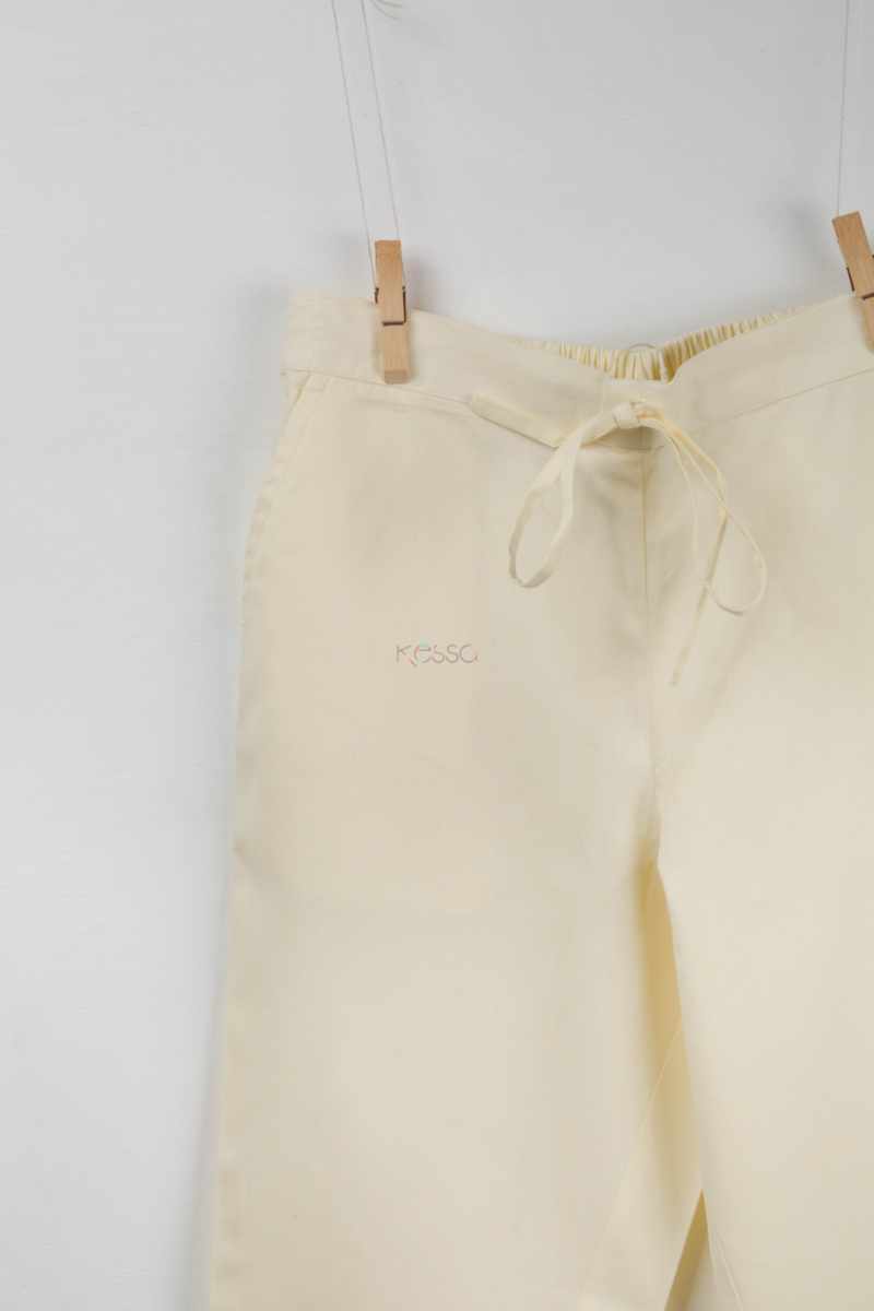 Image for Kusvaa Wsp01 Cotton Pants With Pocket Cream Front New