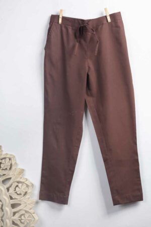 Image for Kusvaa Wsp01 Cotton Pants With Pocket D Brown Front New