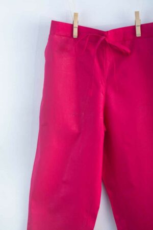 Image for Kusvaa Wsp01 Cotton Pants With Pocket  Magenta Pink Side New