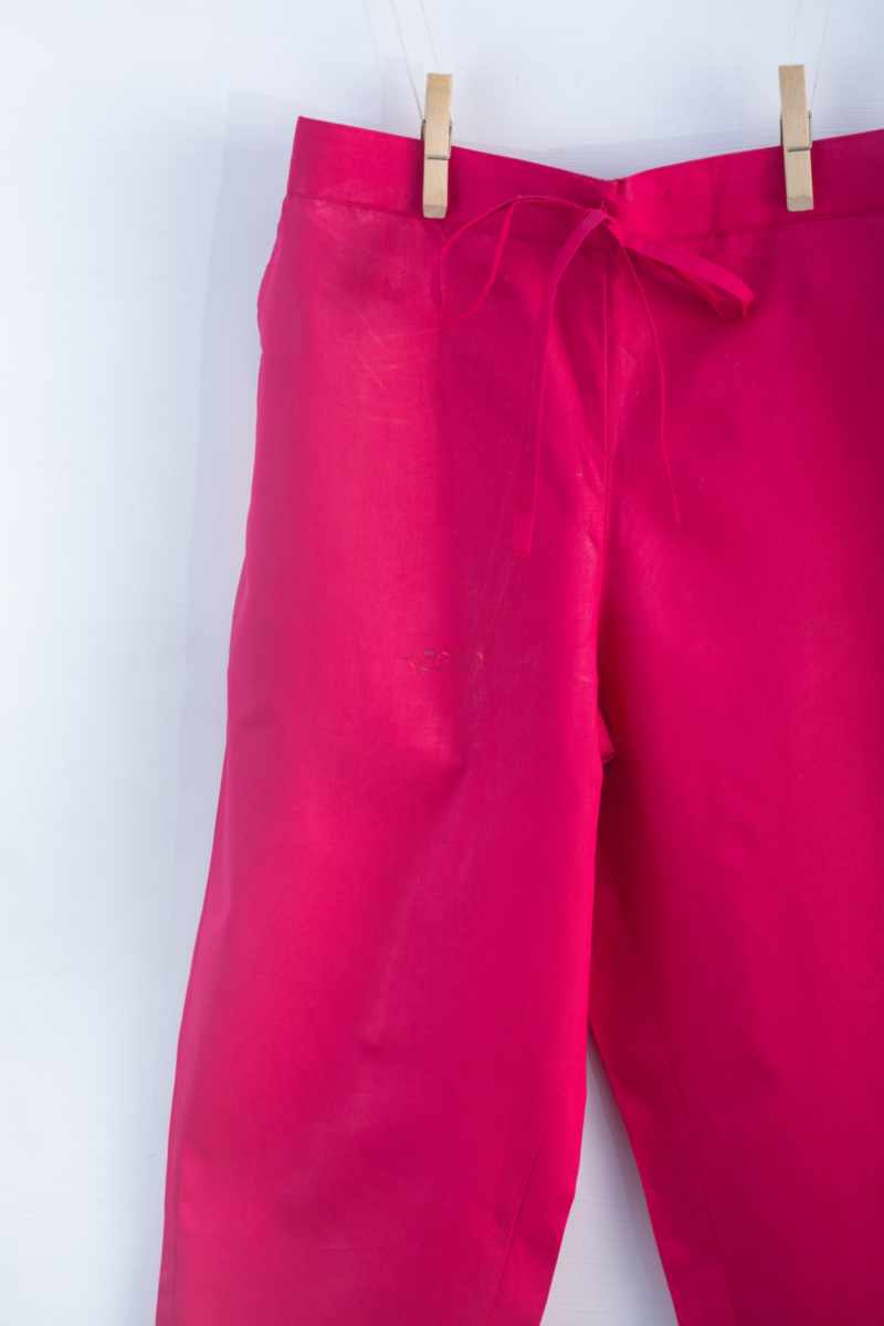 Image for Kusvaa Wsp01 Cotton Pants With Pocket Magenta Pink Side New
