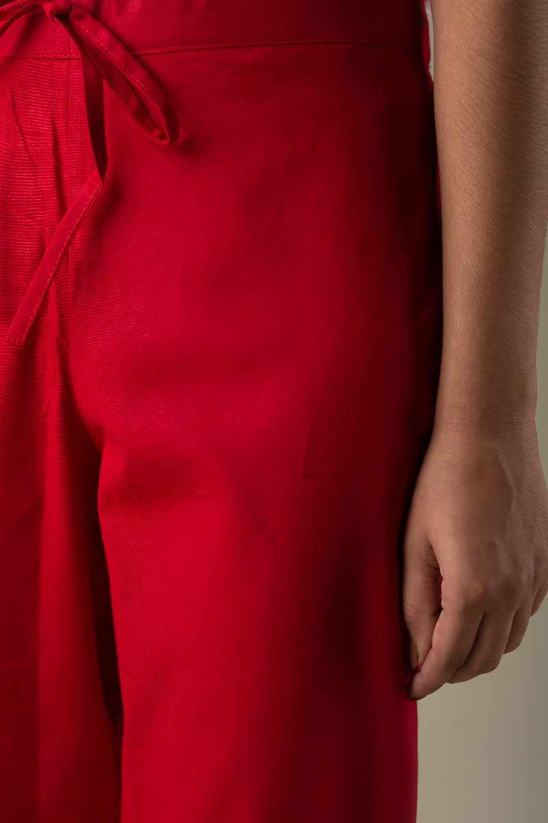 Image for Kusvaa Wsp01 Cotton Pants With Pocket Maroon Closeup Newest