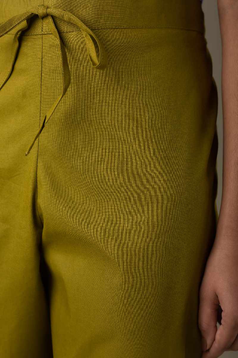 Image for Kusvaa Wsp01 Cotton Pants With Pocket Mehendigreen Closeup Newest