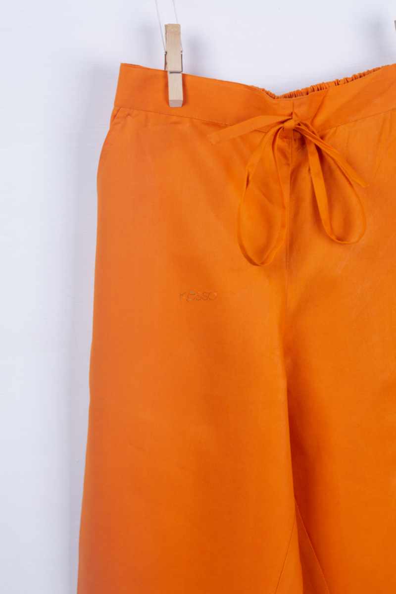 Image for Kusvaa Wsp01 Cotton Pants With Pocket Mustard Closeup New