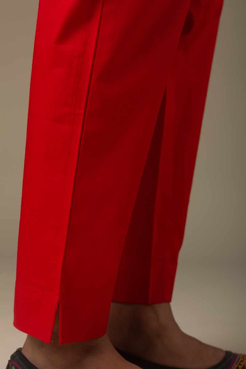 Image for Kusvaa Wsp01 Cotton Pants With Pocket Red Closeup Newest