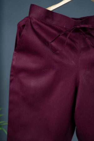 Image for Kusvaa Wsp01 Cotton Pants With Pocket Wine Front