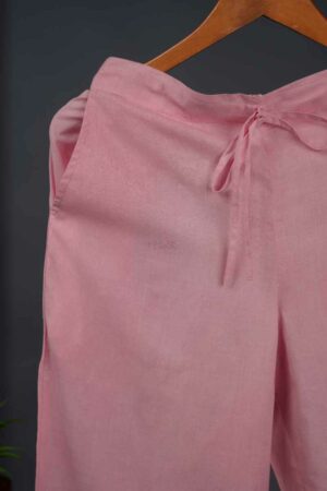 Image for Kusvaa Wsp02 Cotton Palazzo With Pocket Baby Pink Closeup