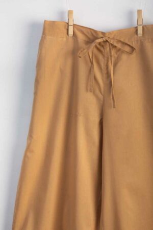 Image for Kusvaa Wsp02 Cotton Palazzo With Pocket Beige Front New