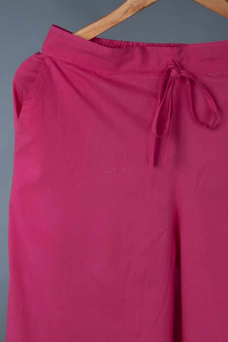 Image for Kusvaa Wsp02 Cotton Palazzo With Pocket Bubblegum Front