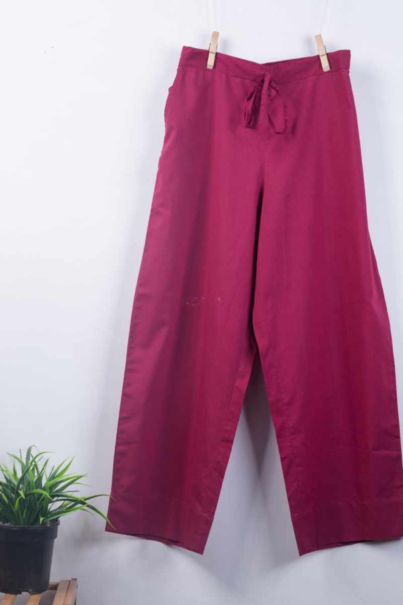 Image for Kusvaa Wsp02 Cotton Palazzo With Pocket Falsa Closeup New