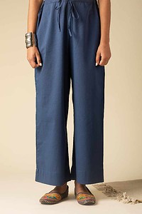 Image for Kusvaa Wsp02 Cotton Palazzo With Pocket Indigo Featured Newest