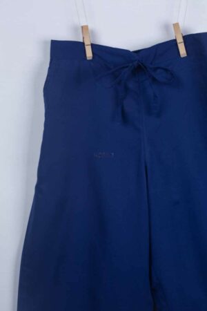 Image for Kusvaa Wsp02 Cotton Palazzo With Pocket Ink Blue Closeup 2 New