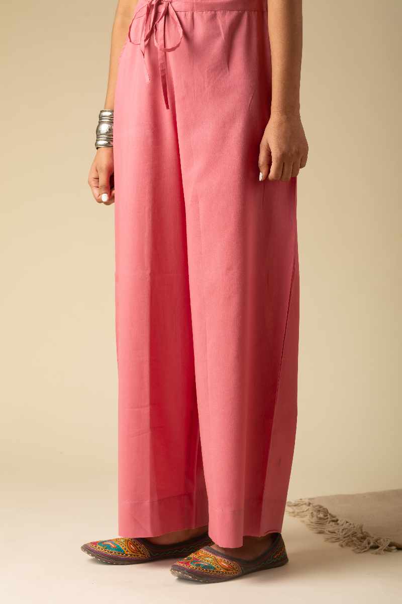 Image for Kusvaa Wsp02 Cotton Palazzo With Pocket Lightpink Front Newest