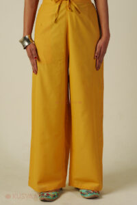 Image for Kusvaa Wsp02 Cotton Palazzo With Pocket Lightyellow Featured