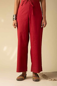 Image for Kusvaa Wsp02 Cotton Palazzo With Pocket Maroon Featured Newest