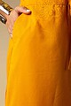Image for Kusvaa Wsp02 Cotton Palazzo With Pocket Mustard Closeup Newest