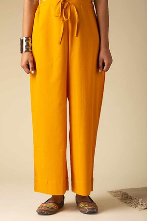 Image for Kusvaa Wsp02 Cotton Palazzo With Pocket Mustard Featured Newest