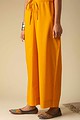 Image for Kusvaa Wsp02 Cotton Palazzo With Pocket Mustard Front Newset