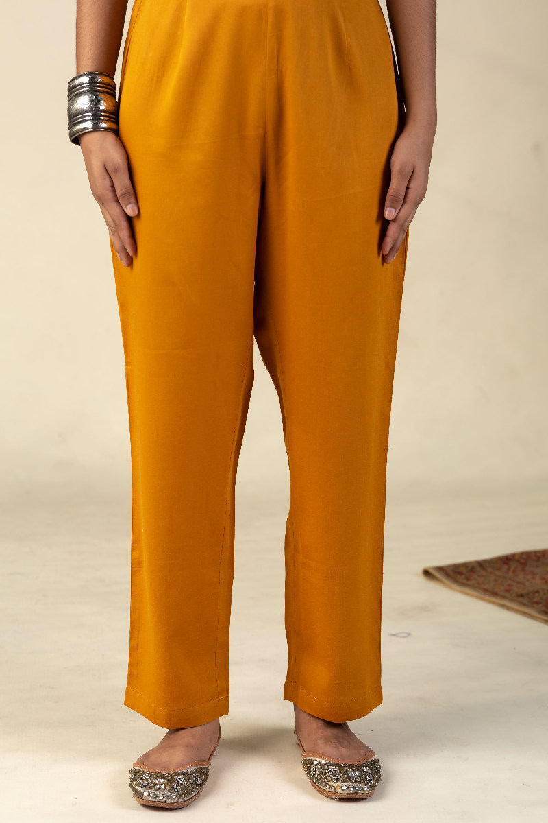 Image for Kusvaa Wsp02 Cotton Palazzo With Pocket Mustardyellow Featured