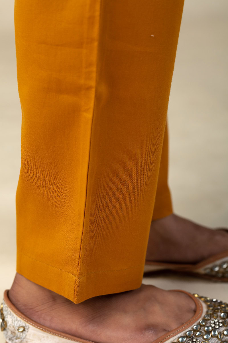 Image for Kusvaa Wsp02 Cotton Palazzo With Pocket Mustardyellow Side