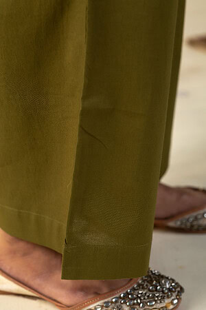 Image for Kusvaa Wsp02 Cotton Palazzo With Pocket Olivegreen Closeup