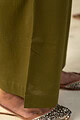 Image for Kusvaa Wsp02 Cotton Palazzo With Pocket Olivegreen Closeup
