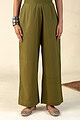 Image for Kusvaa Wsp02 Cotton Palazzo With Pocket Olivegreen Featured