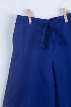 Image for Kusvaa Wsp02 Cotton Palazzo With Pocket Royal Blue Closeup 2 New
