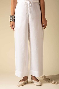 Image for Kusvaa Wsp02 Cotton Palazzo With Pocket White Featured Newest