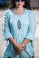 Image for Sr18 Aqua Blue Dress Closeup