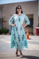 Image for Sr18 Aqua Blue Dress Side