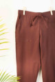 Image for Wsp01 Pants With Pocket Elasticated Waist D Brown Closeup
