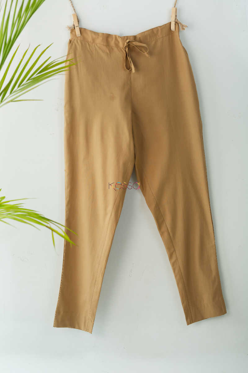 Image for Wsp01 Pants With Pocket Elasticated Waist Dark Beige Featured