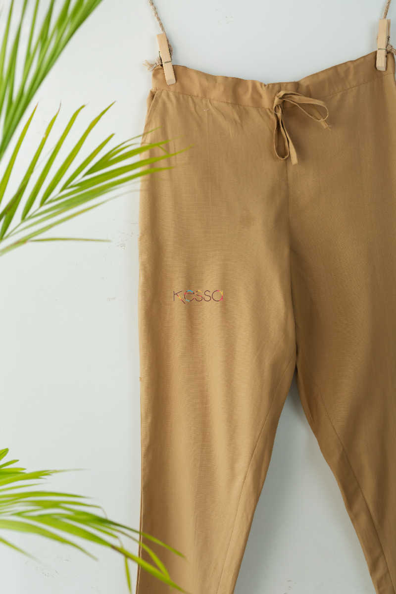 Image for Wsp01 Pants With Pocket Elasticated Waist Dark Beige Look