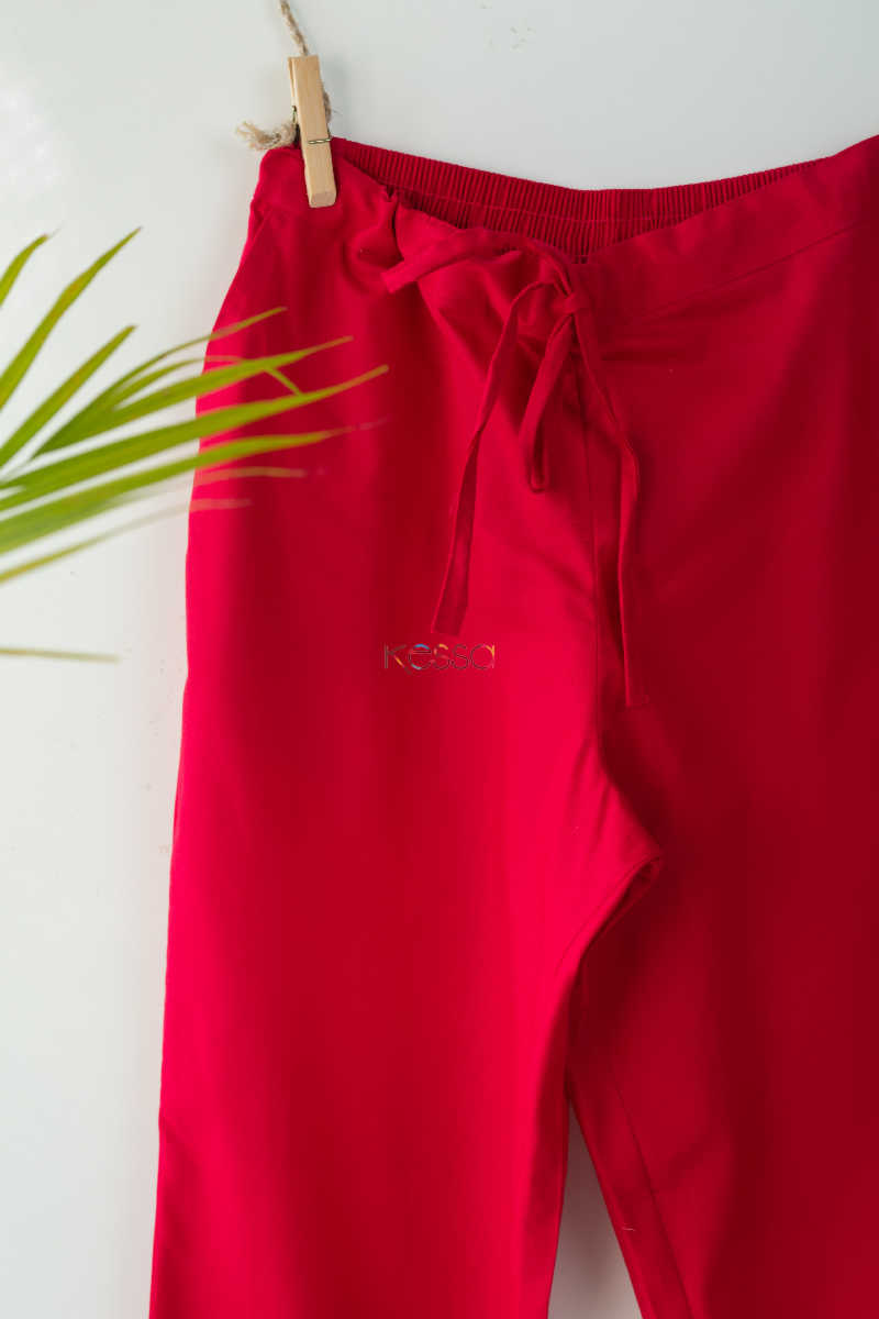 Image for Wsp01 Pants With Pocket Elasticated Waist Magenta Closeup