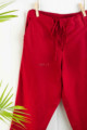 Image for Wsp01 Pants With Pocket Elasticated Waist Maroon Closeup