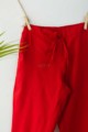 Image for Wsp01 Pants With Pocket Elasticated Waist Red Closeup